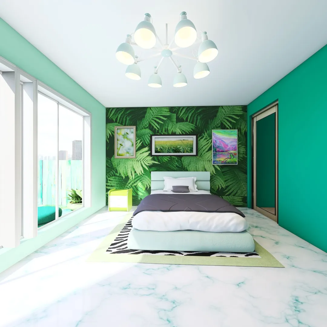 green-verde 3d design renderings