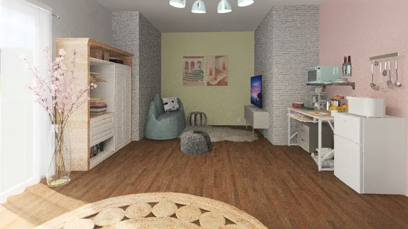 Pastel Dorm 3d design renderings