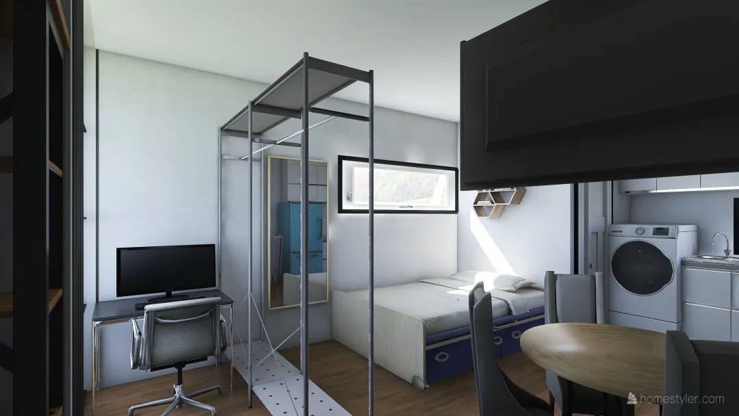2 person apartment 3d design renderings