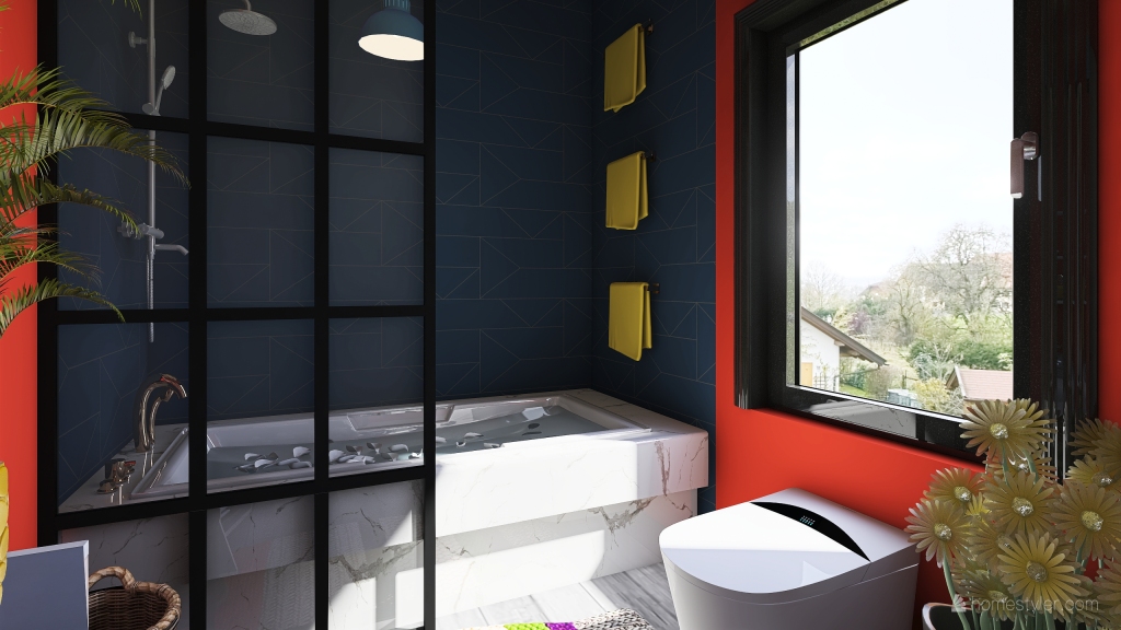 Kids Bathroom 3d design renderings