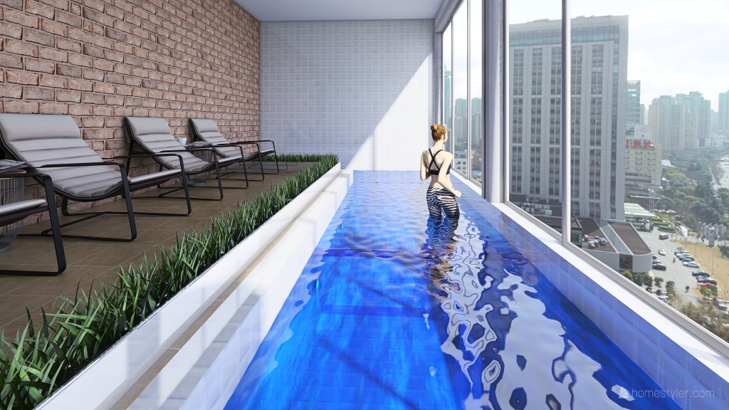 Indoor pool 3d design renderings