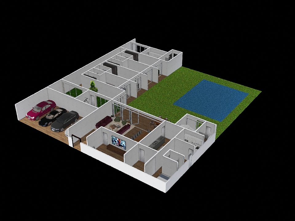 House Inspiration Narrow v2 3d design renderings