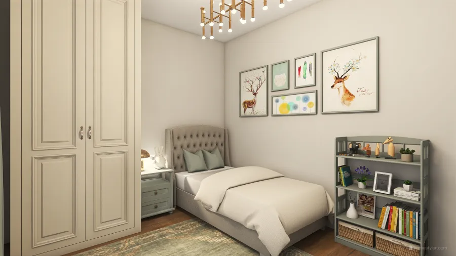 Bedroom2 3d design renderings