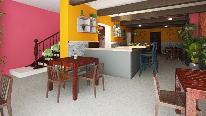 Restaurante Dulce Luque Propuesta 2 3d design renderings