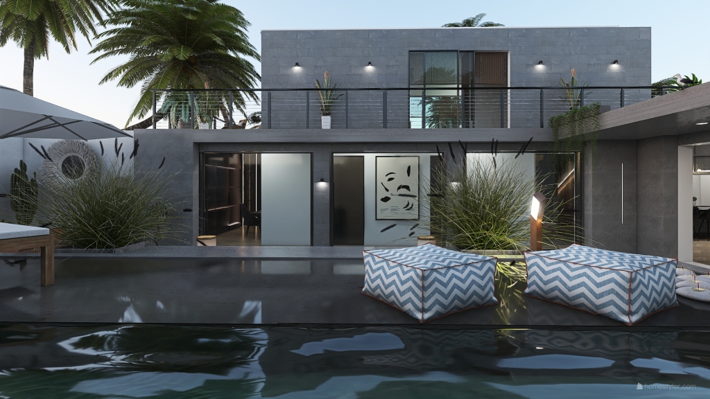 Contemporary Industrial EPURE HOUSE Grey 3d design renderings