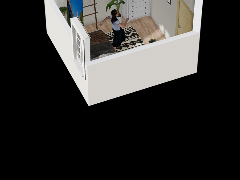 Boho Comfy bedroom pinterest inspiration 3d design renderings