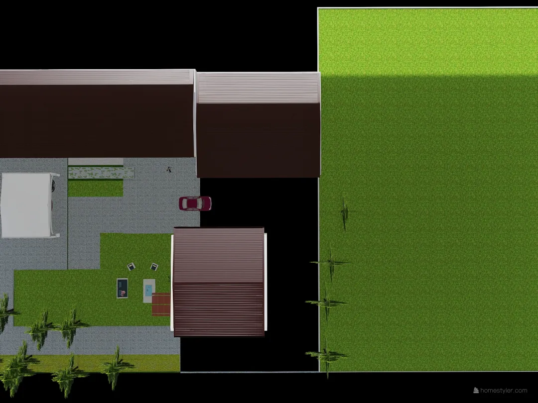 Giardino con anello 3d design renderings