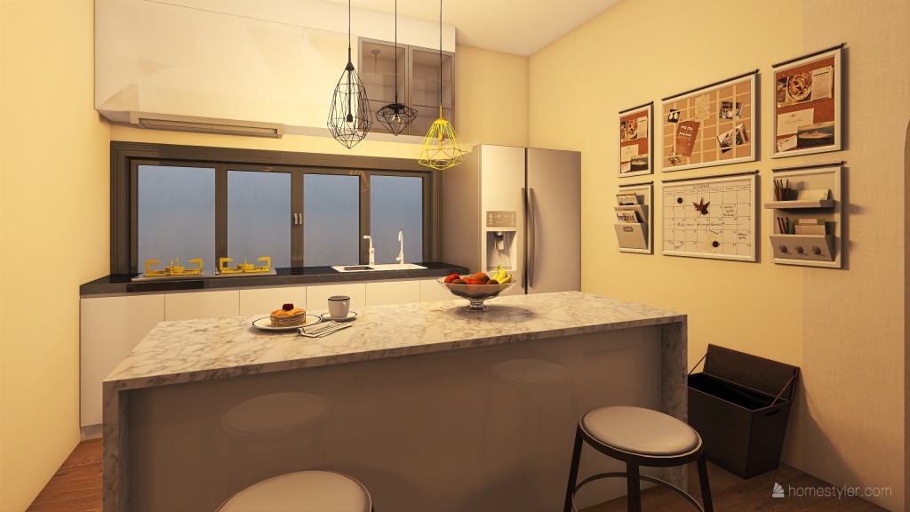 Cocina y comedor 3d design renderings