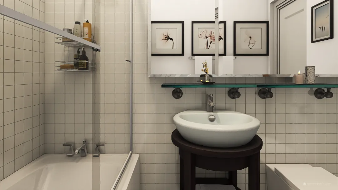 S. White Bathroom 3d design renderings
