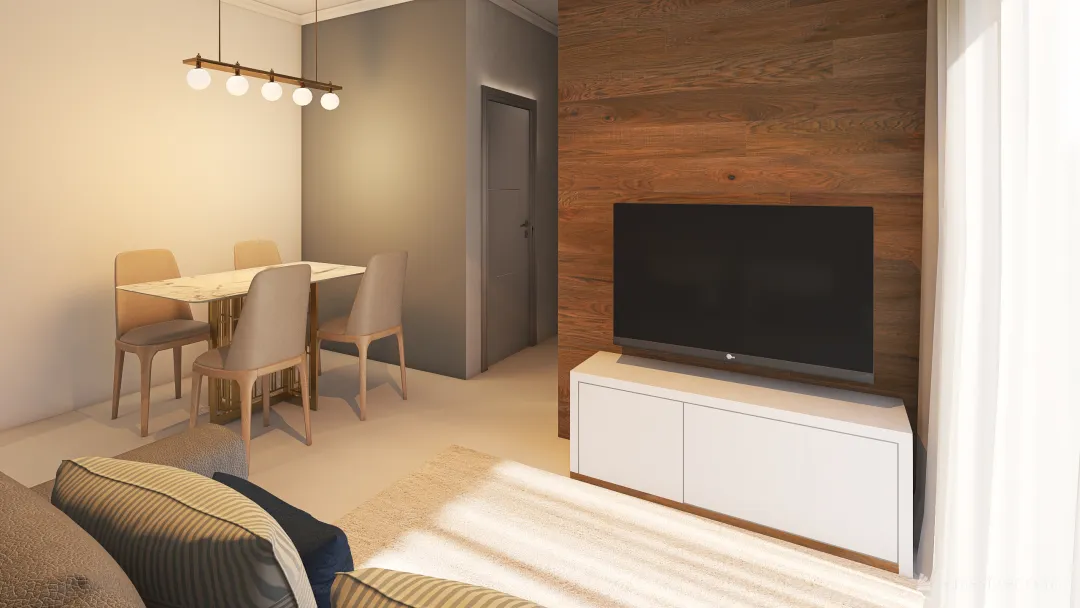 Sala de estar Villa Nobile 3d design renderings