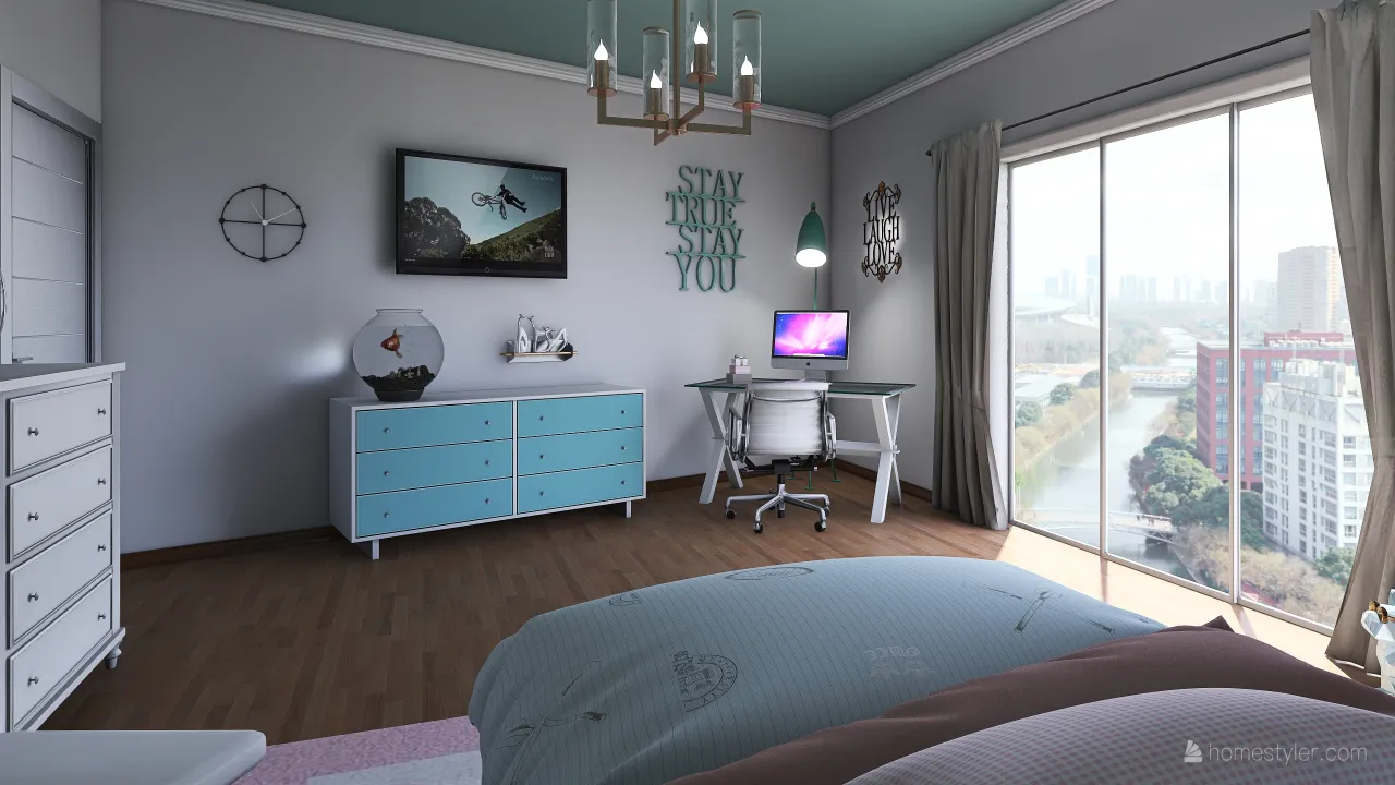 Kiki´s bedroom 3d design renderings