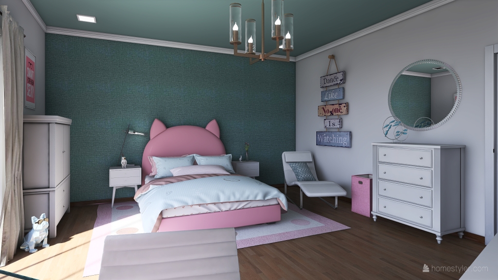 Kiki´s bedroom 3d design renderings
