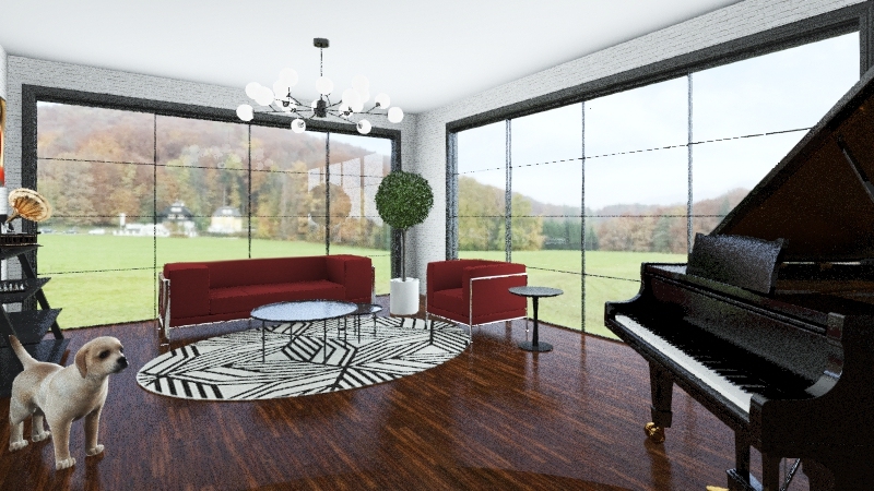 Living Room 1st floor 3d design renderings