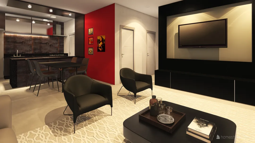 Apartamento Darrie 3d design renderings