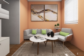 Small living room in a two room house Design Rendering