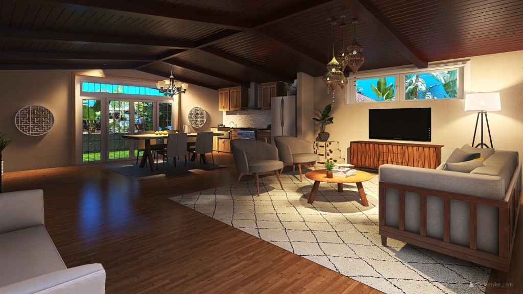 Island House 3d design renderings