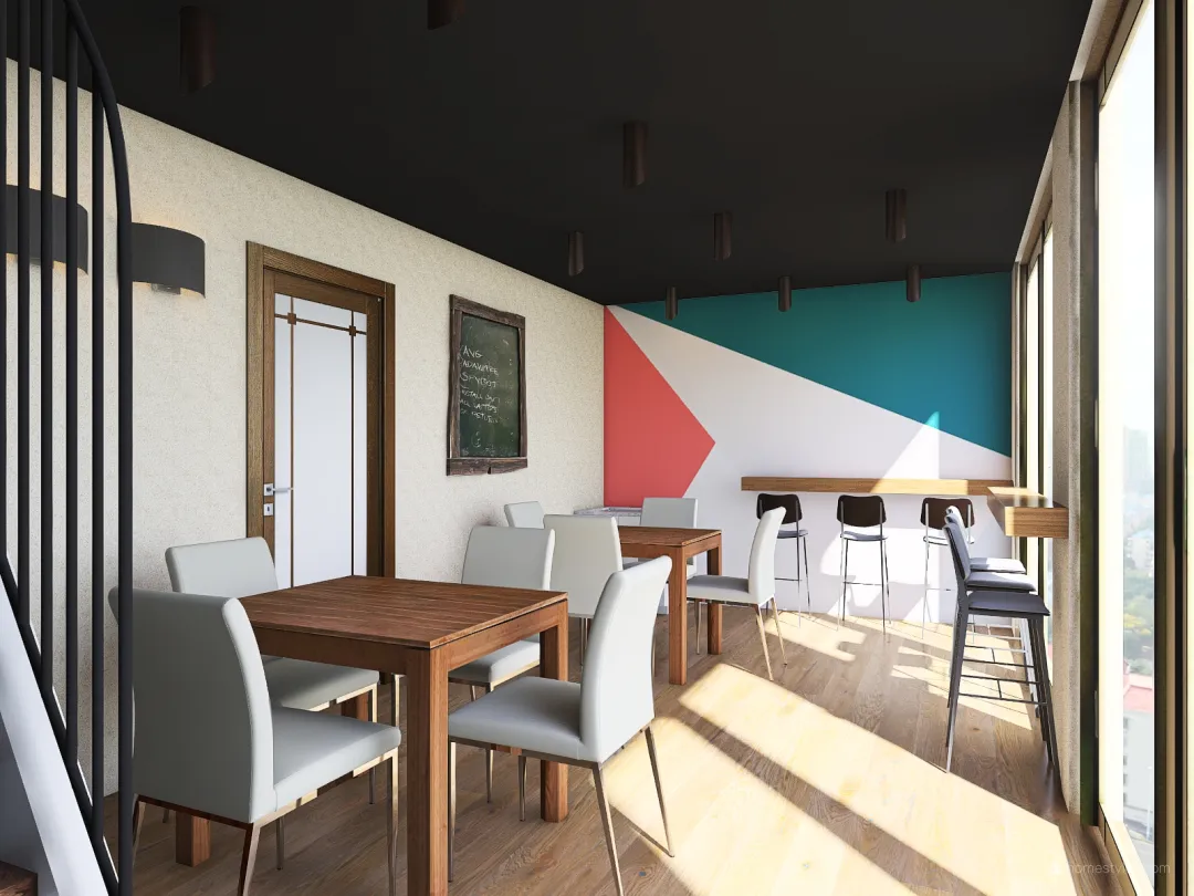 CAFE 1 3d design renderings