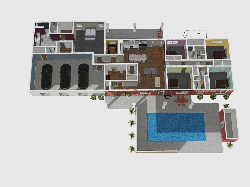 Massey Sami 2 Closets to Master Bath 3d design renderings