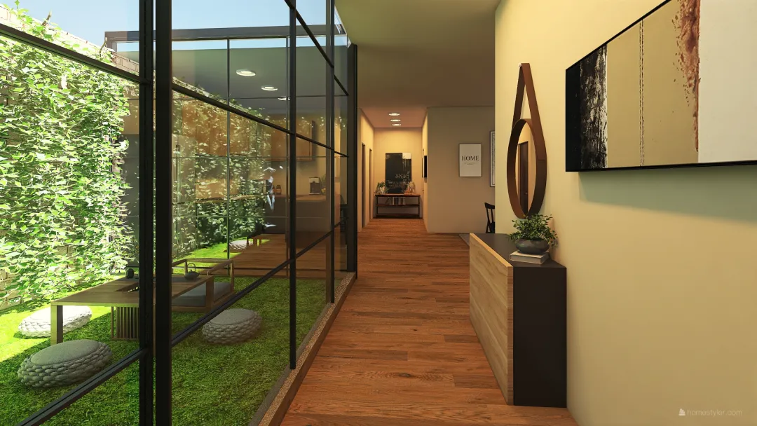 Inside garden 3d design renderings
