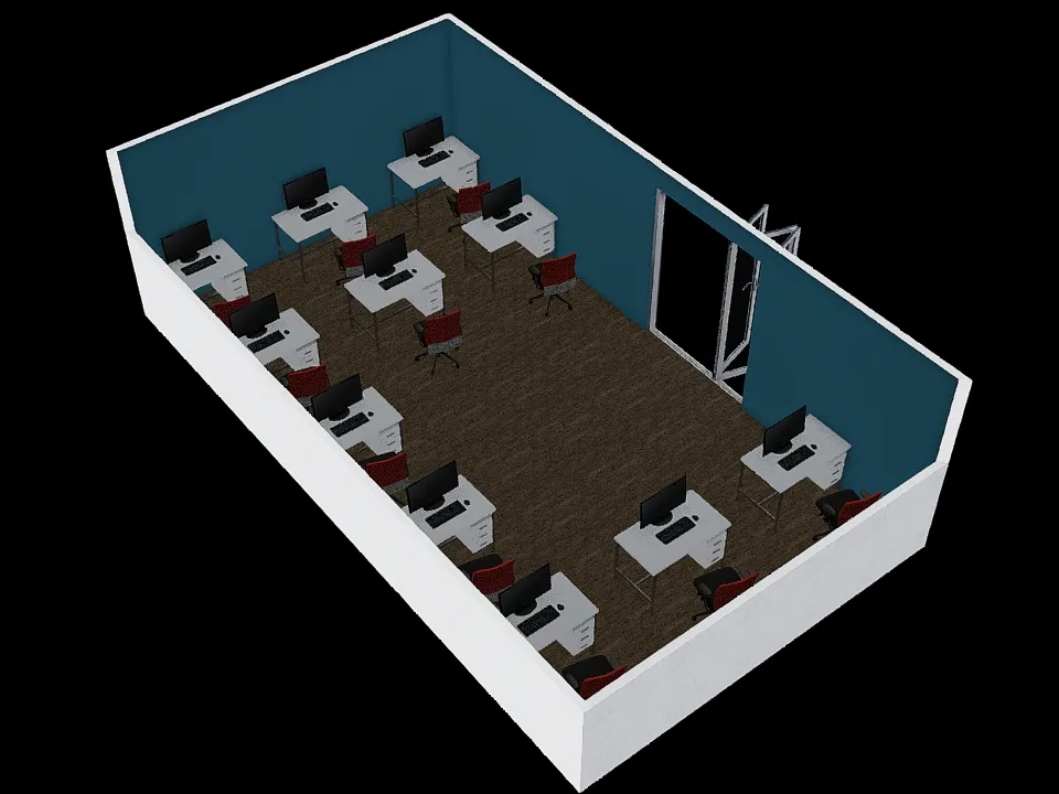 辦公室1 3d design renderings