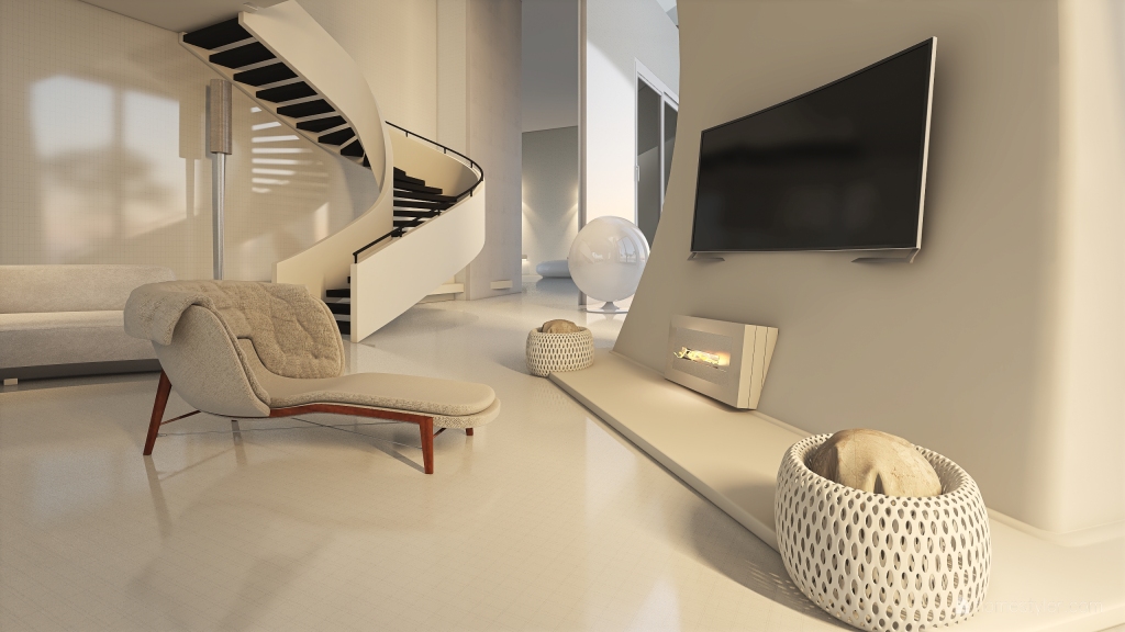 Bauhaus Contemporary White Unnamed space 3d design renderings