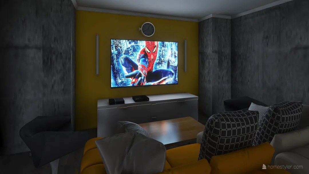 sala de juegos 3d design renderings