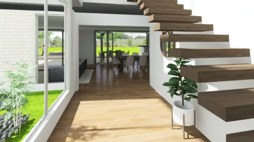 Interior casa dos plantas achicada 170