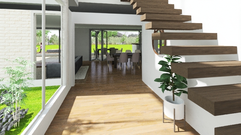 Interior casa dos plantas achicada 170 3d design renderings