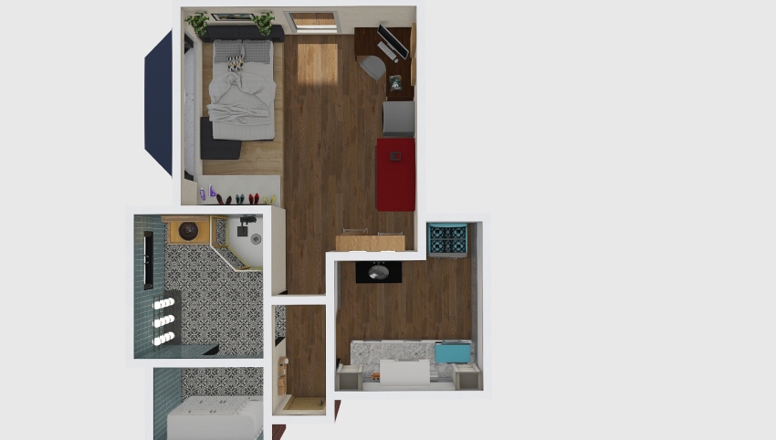 Small Apartment  3d design picture 45.91