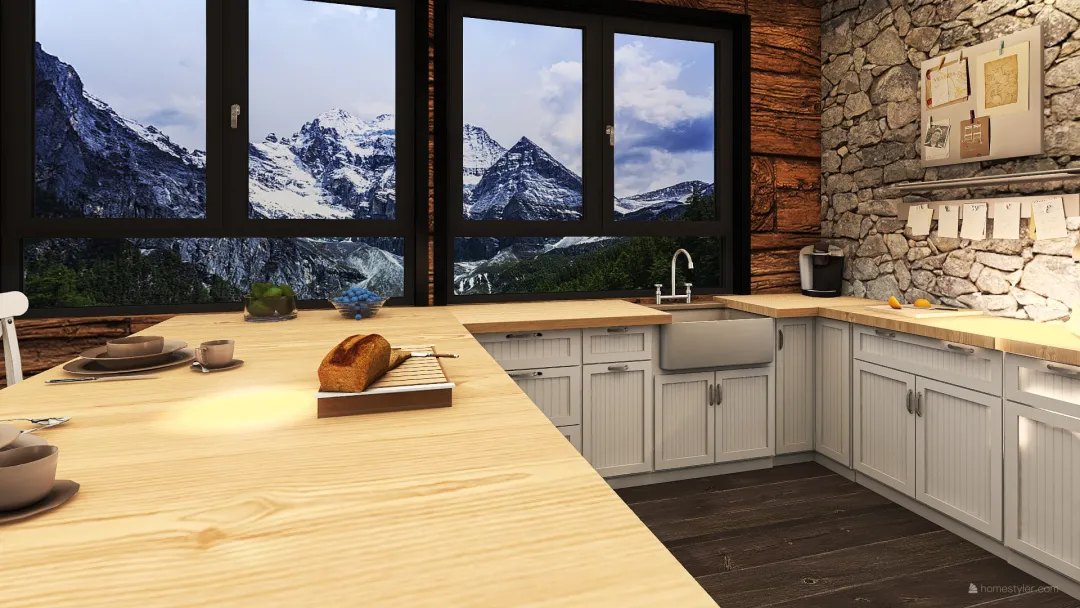 Mountain Loft 3d design renderings