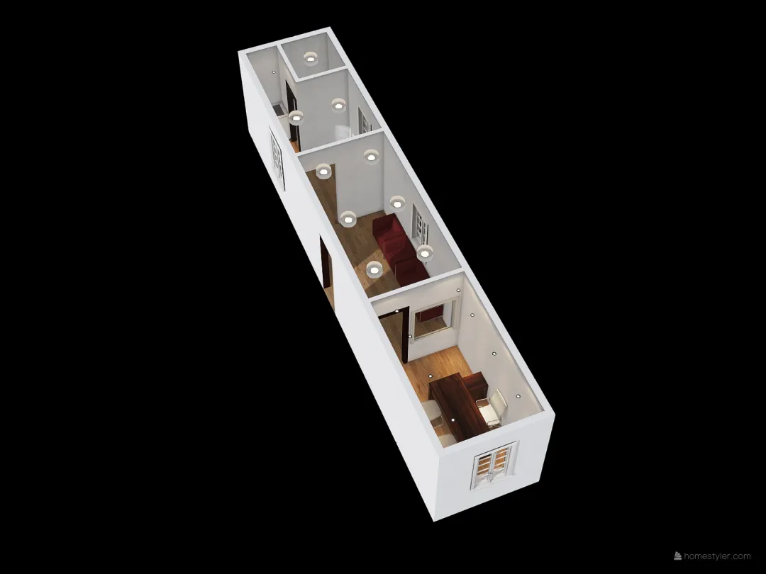 40ft modular office 3d design renderings