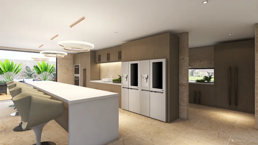 Kitchen and Dinning 3d design renderings