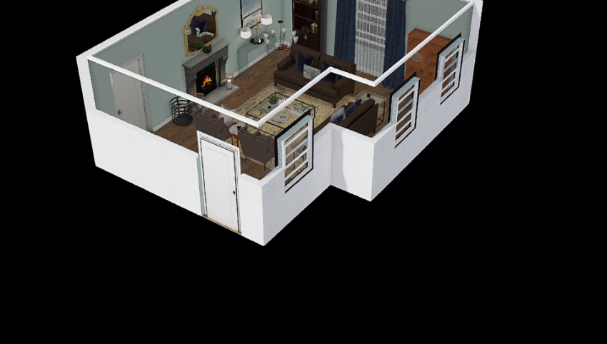 Quakers Living Area 3d design picture 36.85