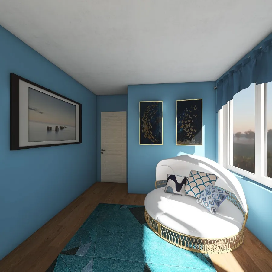 Ocean Second Bedroom 3d design renderings
