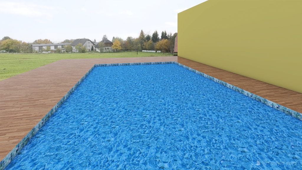 piscina y lobby 3d design renderings