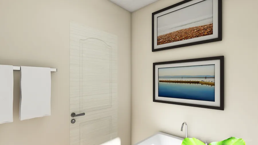 Beach Bathroom 3d design renderings