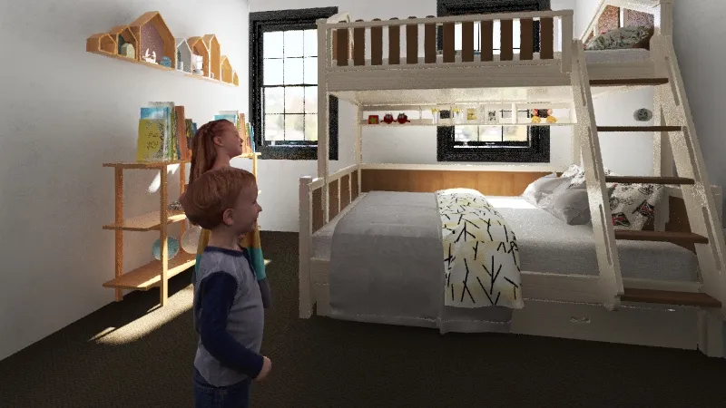 Kids Room 3d design renderings