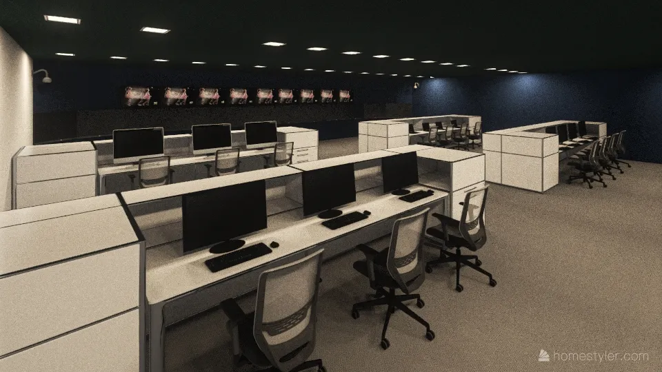 Control room 3d design renderings