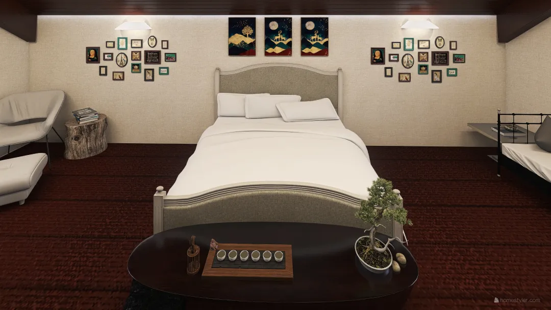 modern 2 bedroom house 3d design renderings