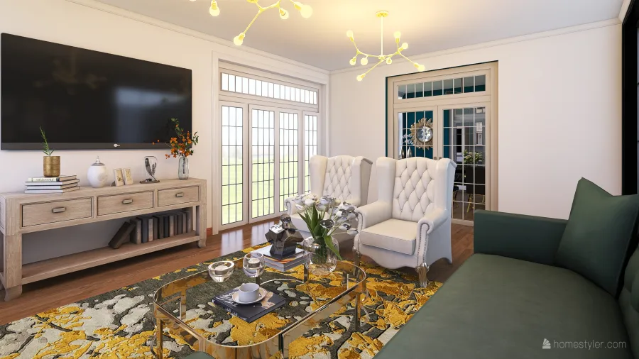 Living Room/dining room 3d design renderings
