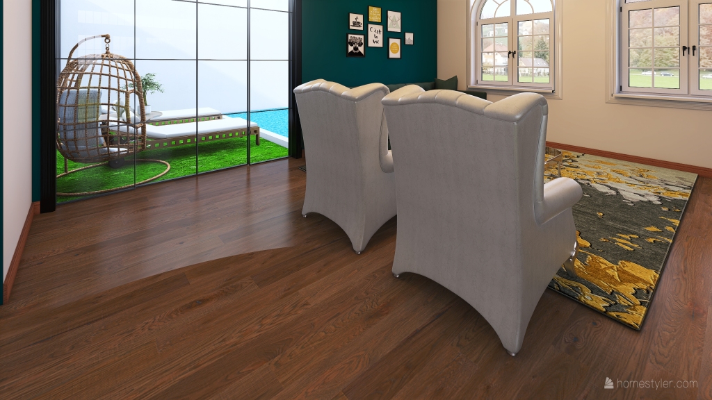 Living Room/dining room 3d design renderings