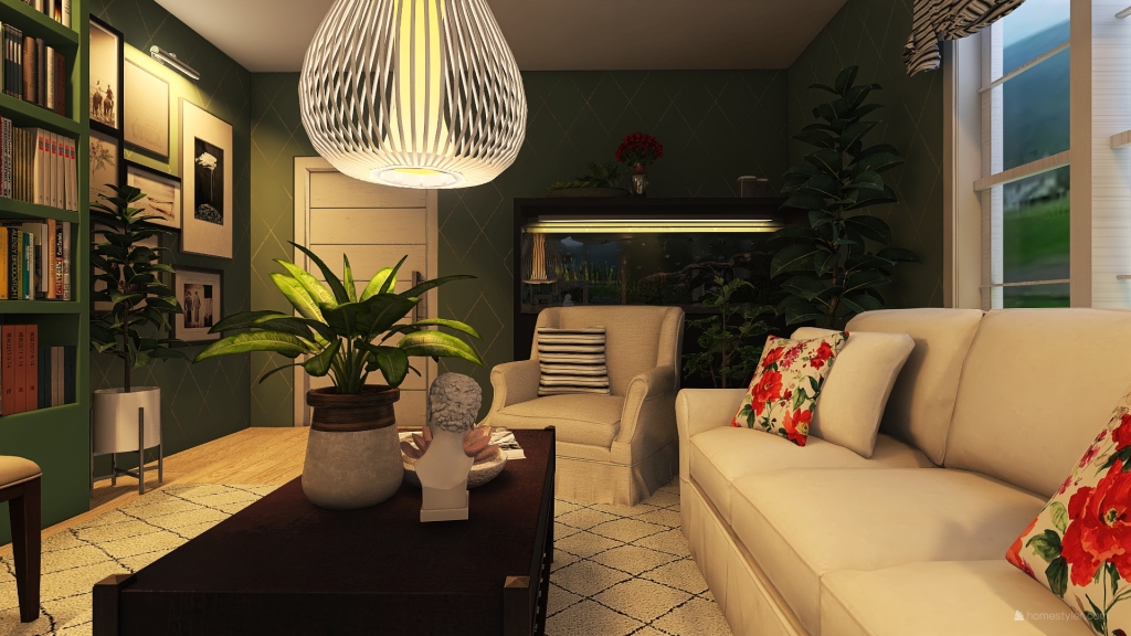 90s Living Room 3d design renderings