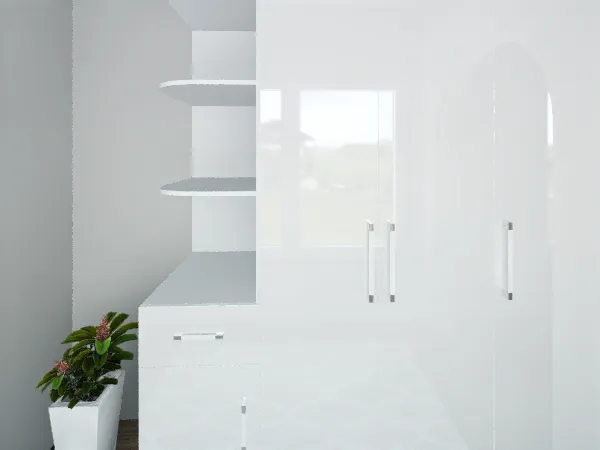 Master Hallway/Guest Shower 3d design renderings