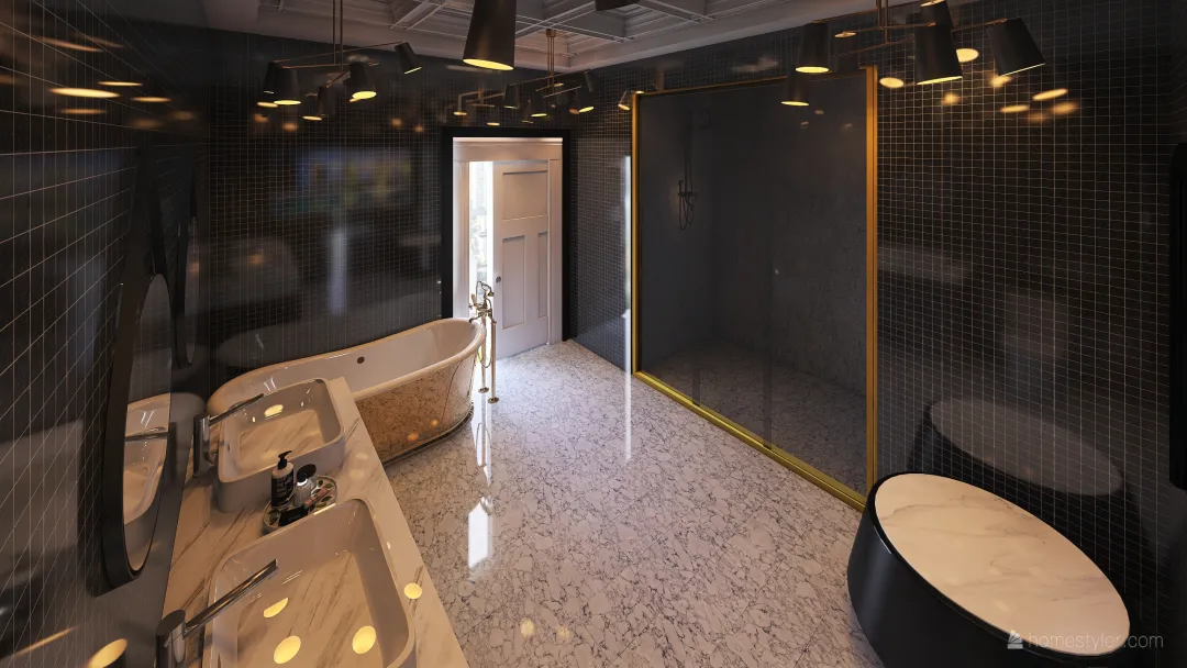 Tech Bathroom 3d design renderings