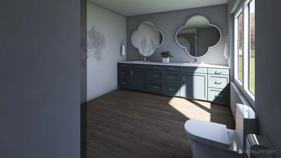 Master Bath/Full Guest Bath 3d design renderings