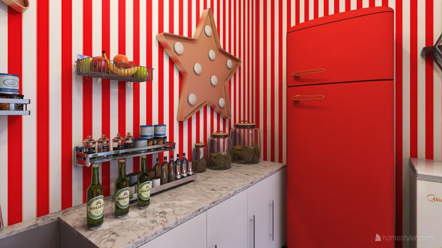 Home Cinema Snack Bar 3d design renderings