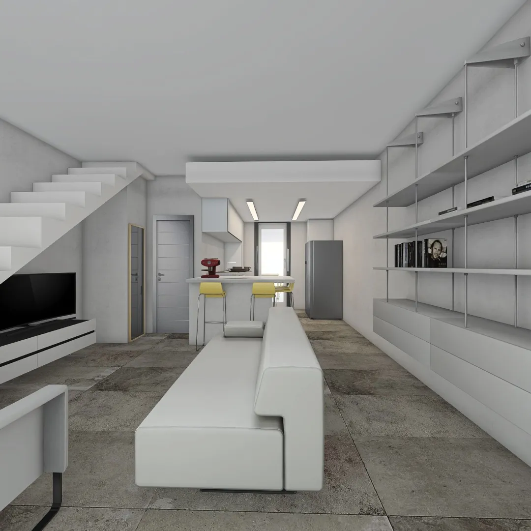 Piano terra casa lottizzazione 3d design renderings