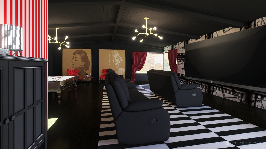 Home Cinema 3d design renderings