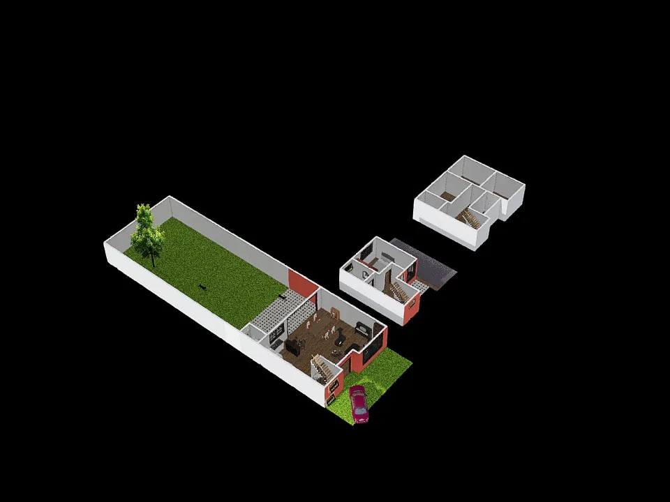 Mitre Loft y balcón 3d design renderings