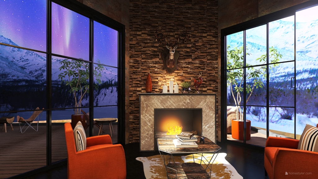 Living and Dining Room 3d design renderings